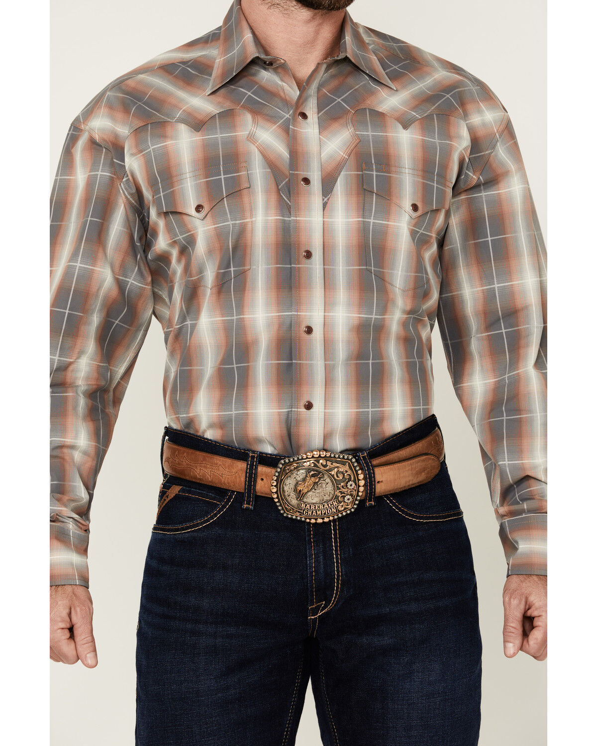 Image #3 - Stetson Men's Plaid Print Long Sleeve Snap Western Shirt, Multi, hi-res