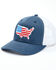 Image #1 - Oil Field Hats Men's Navy American Flag US Patch Mesh-Back Ball Cap, Navy, hi-res