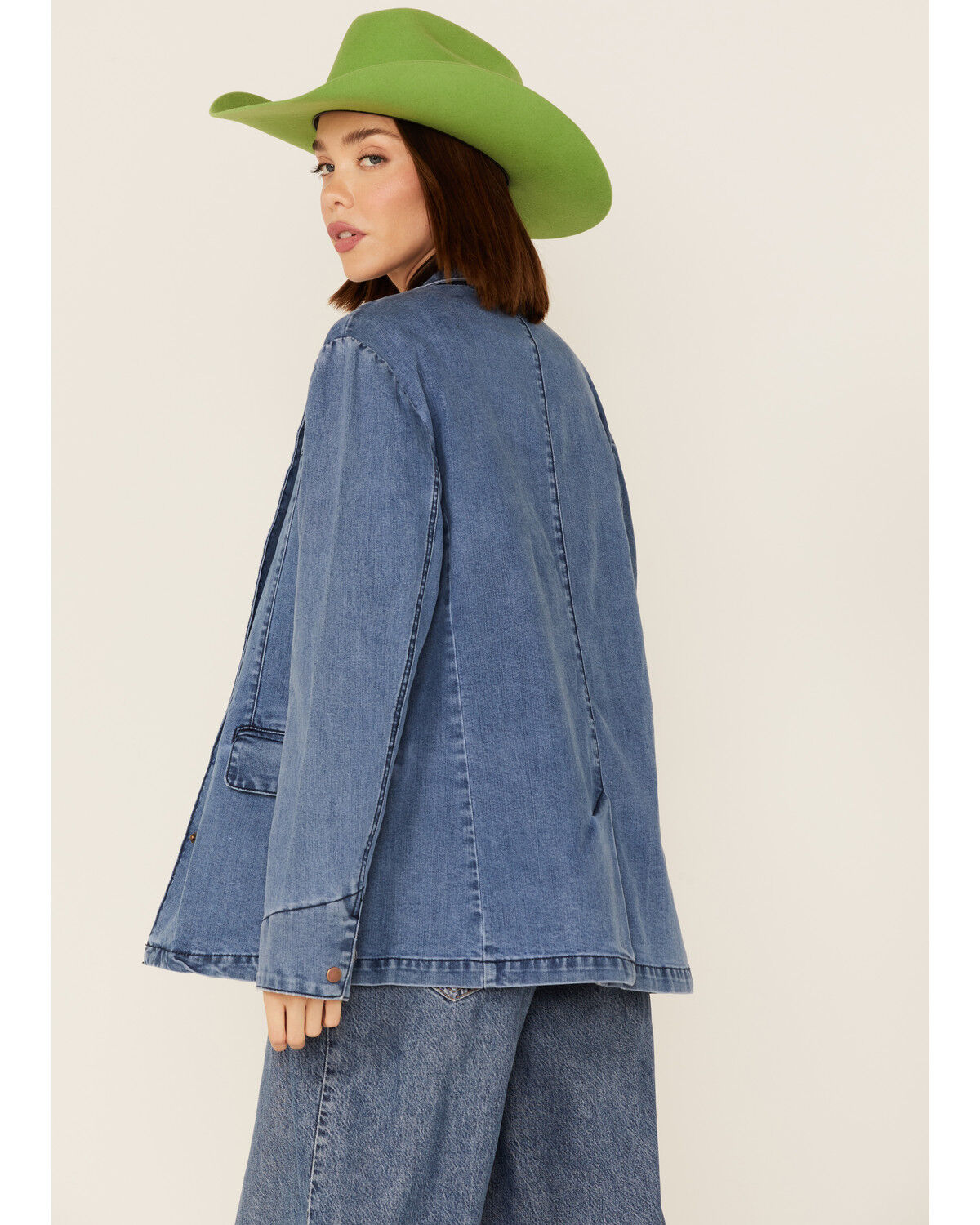 Image #4 - Lola Women's Denim Blazer, Blue, hi-res