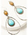 Image #2 - Shyanne Women's Teardrop Statement Earrings, Silver, hi-res