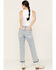 Image #3 - Cleo + Wolf Women's Light Wash High Rise Straight Cropped Jeans, Light Medium Wash, hi-res