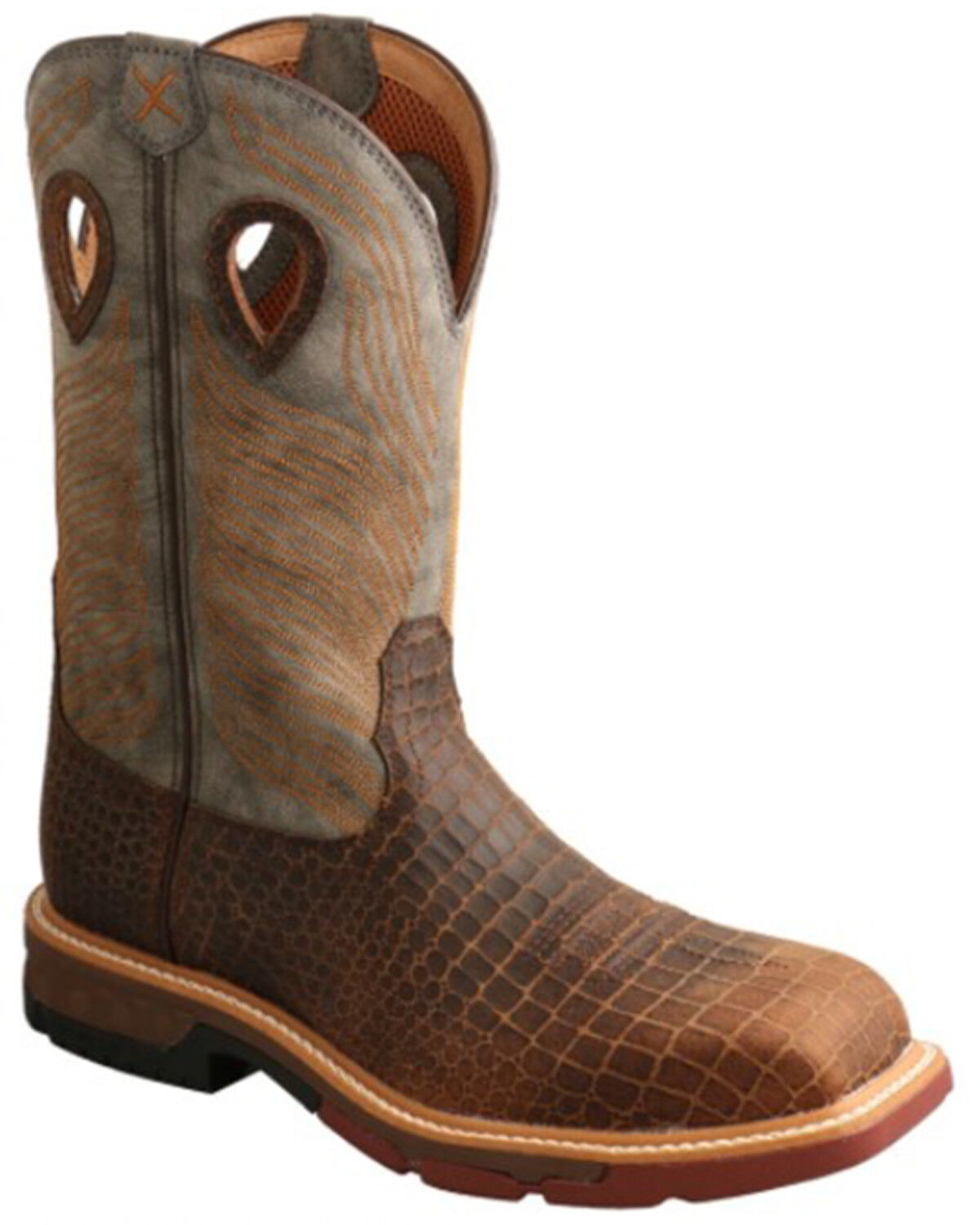 Image #1 - Twisted X Men's Camian Print Work Boots - Nano Composite Toe, Tan, hi-res
