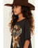 Image #2 - La La Land Girls' Guitar Short Sleeve Fringe Graphic Tee, Black, hi-res