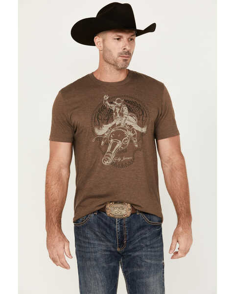Cody James Men's Rodeo Bottle Short Sleeve Graphic T-Shirt, Brown, hi-res