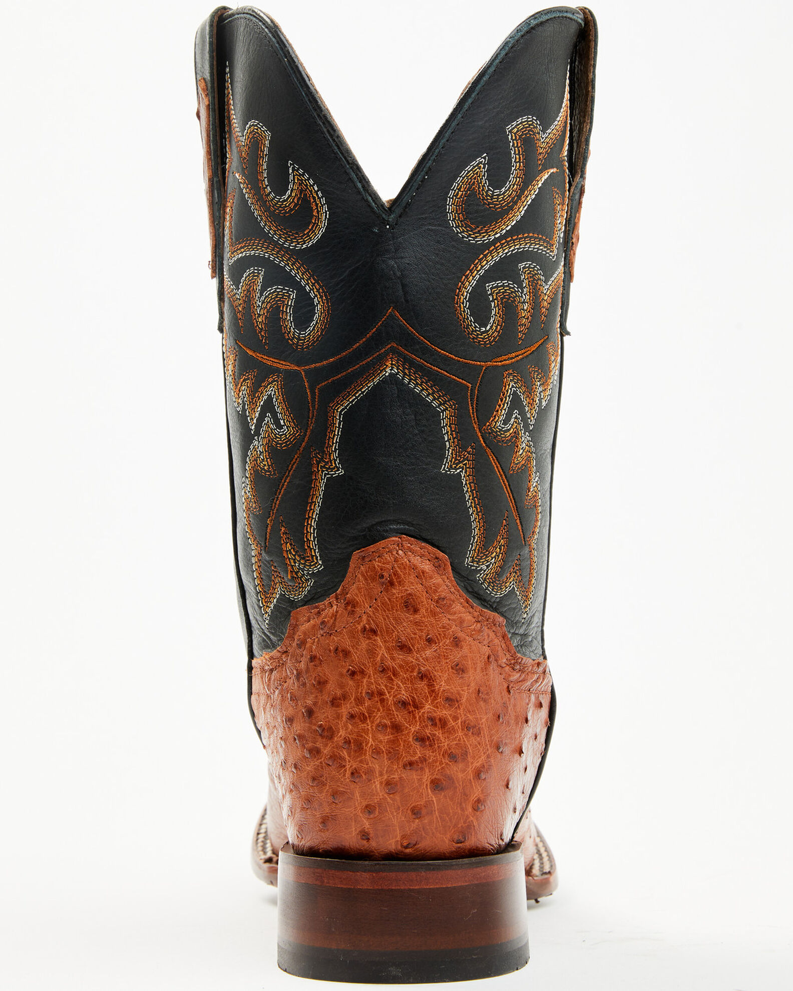 Image #5 - Cody James Men's Exotic Ostrich Western Boots - Broad Square Toe, Cognac, hi-res