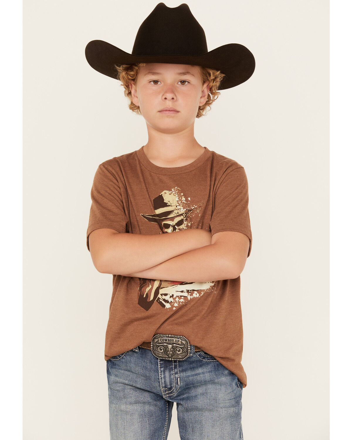 Image #1 - Cody James Boys' Desert Ride Short Sleeve Graphic T-Shirt, Brown, hi-res