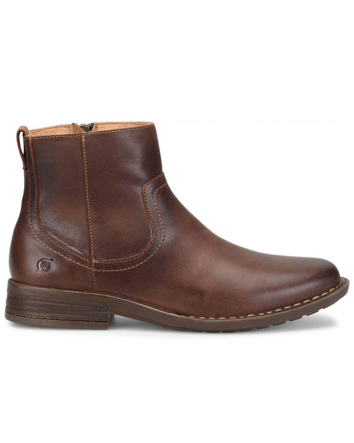 Born Men's Reed Ankle Boots - Round Toe, Brown