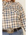 Ariat Women's R.E.A.L. Natural Plaid Print Long Sleeve Western Shirt - Plus, Navy, hi-res