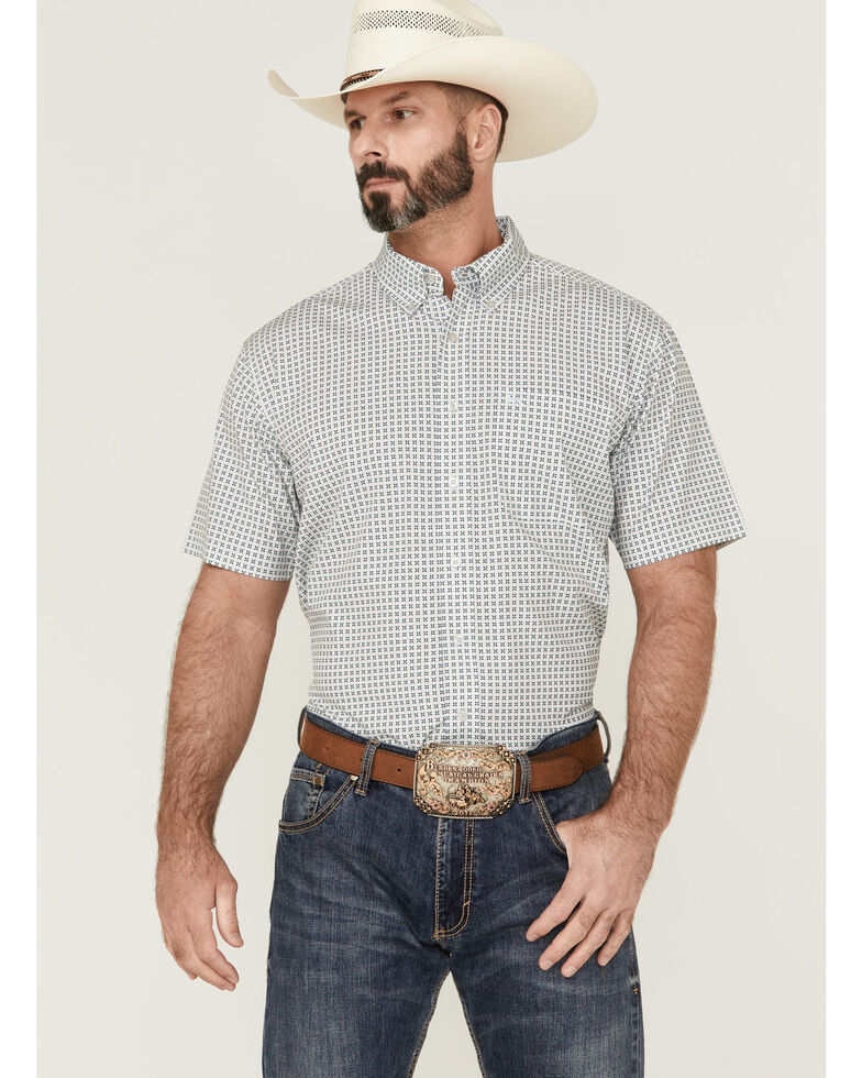 Cinch Men's Geo AF Western Shirt , Grey, hi-res
