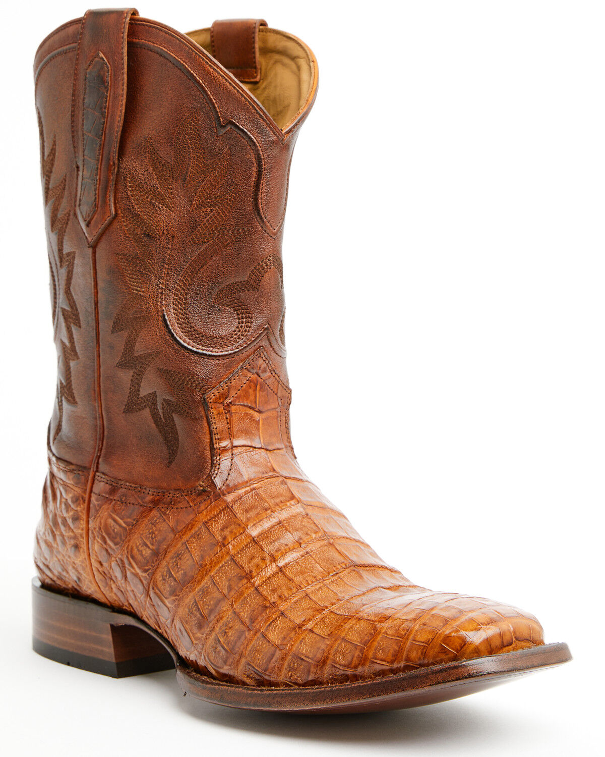 Image #1 - Cody James Black 1978® Men's The Hayward Exotic Caiman Belly Western Boots - Broad Square Toe, Cognac, hi-res