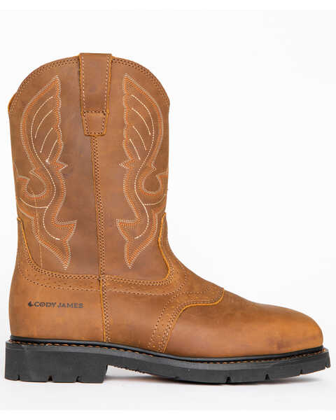 Image #3 - Cody James Men's Western Work Boots - Composite Toe, Brown, hi-res