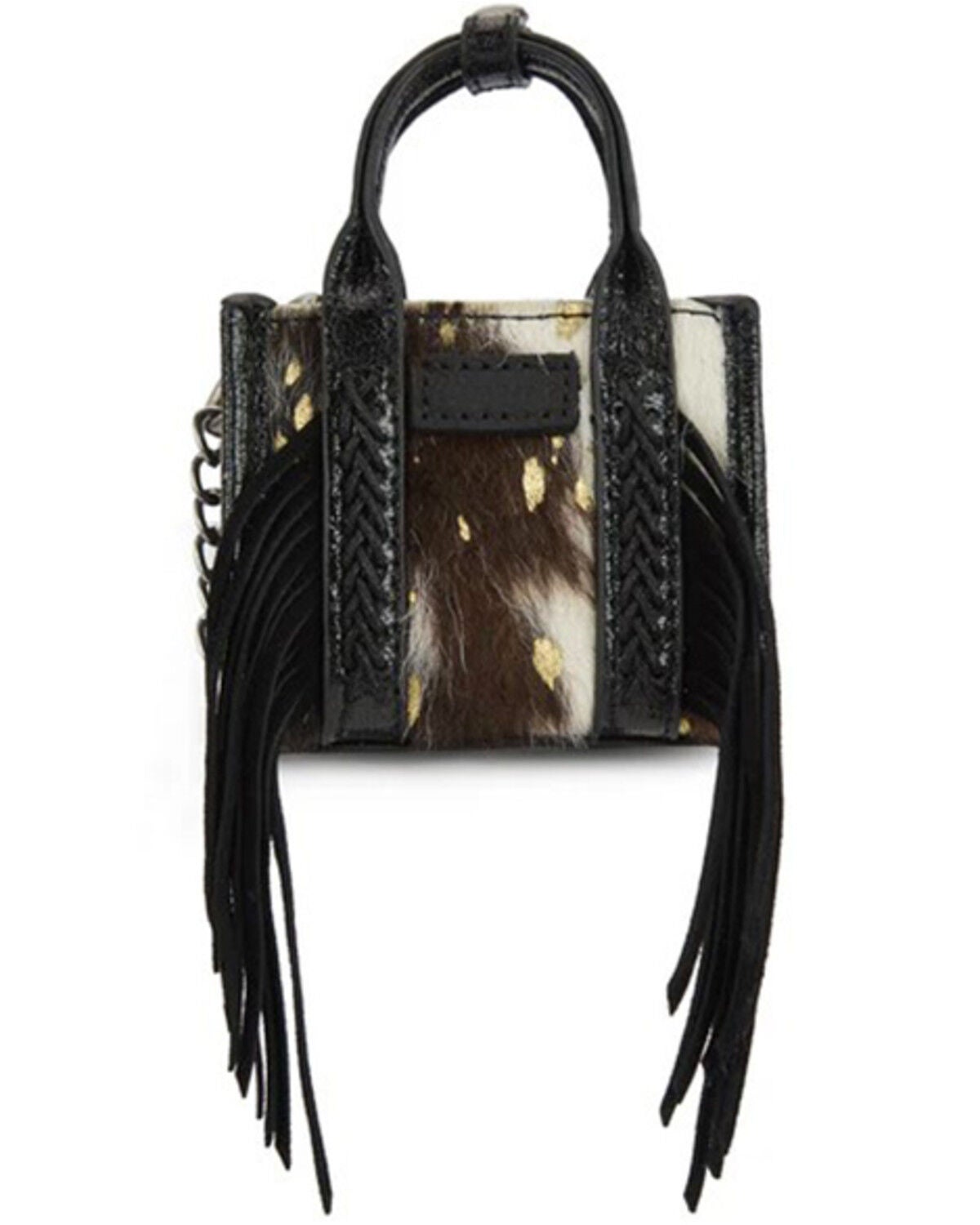 Image #3 - Wrangler Cowhide Mini Handbag Charm, Black, hi-res