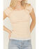 Image #3 - Free People Women's Double Take Short Sleeve Mesh Tee, Natural, hi-res
