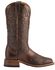 Image #2 - Boulet Women's Hand Tooled Ranger Western Boots - Square Toe, Chestnut, hi-res