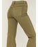 Image #4 - Sneak Peek Women's High Rise Raw Hem Crop Jeans , Olive, hi-res