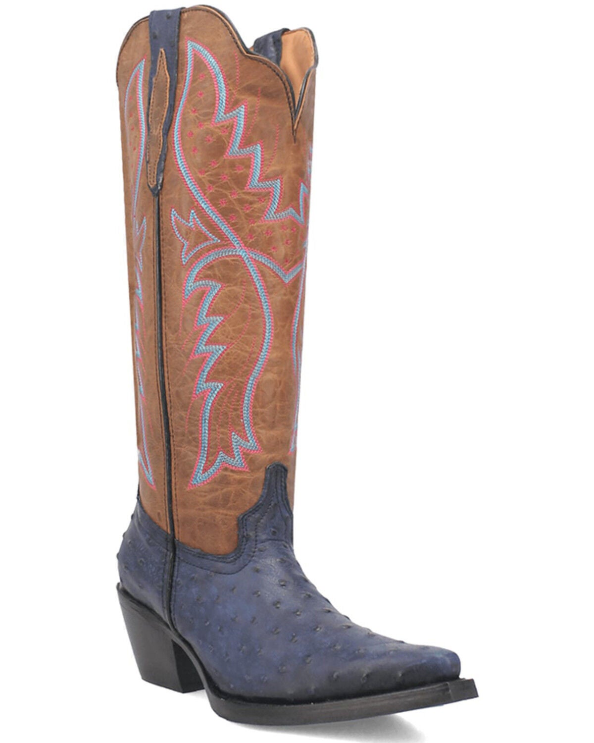 Image #1 - Dingo Women's Selene Tall Western Boots - Snip Toe, Blue, hi-res