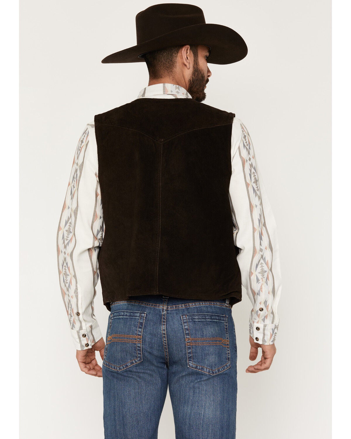 Image #4 - Cody James Men's Angus Suede Vest, Brown, hi-res