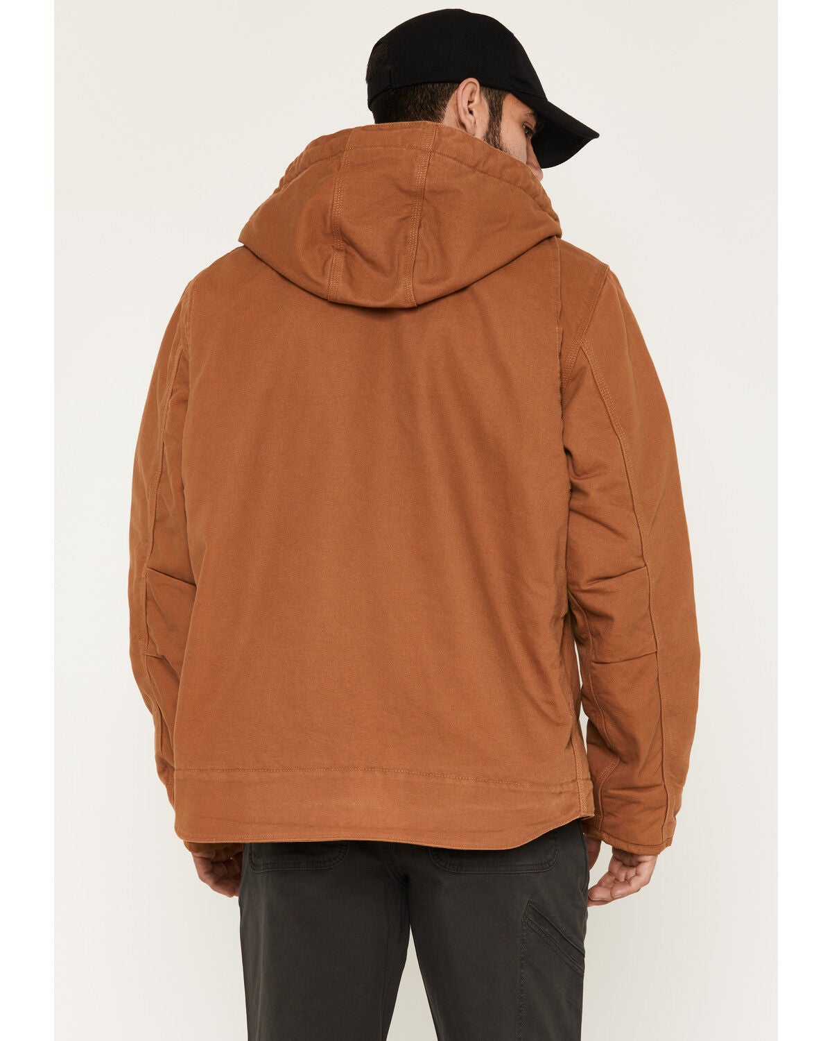 Carhartt Men's Washed Duck Sherpa Lined Hooded Work Jacket