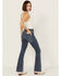 Image #3 - Shyanne Women's Medium Wash Celeste Honeysuckle High Rise Bootcut Stretch Denim Jeans, Medium Wash, hi-res