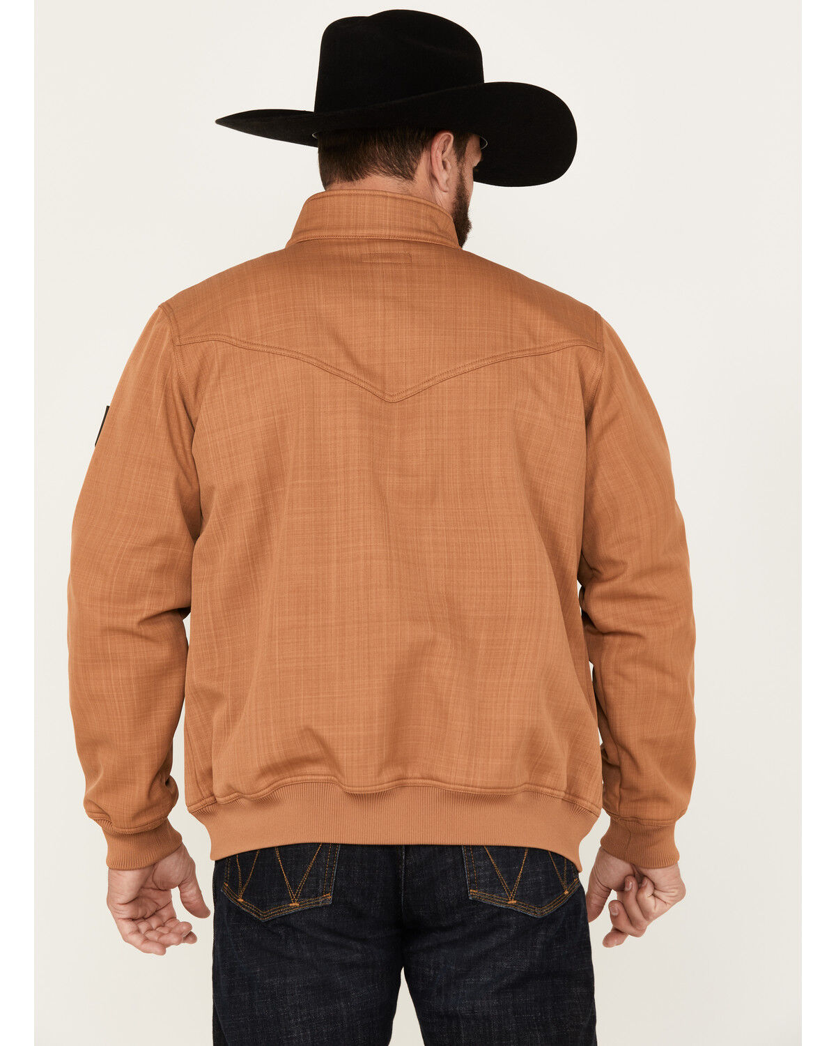 Image #4 - RANK 45® Men's Coolville Softshell Bomber Jacket, Lt Brown, hi-res
