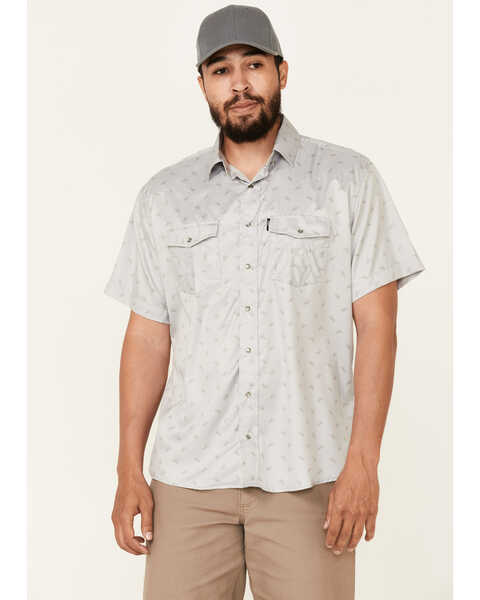 Image #1 - Hooey Men's Print Habitat Sol Short Sleeve Pearl Snap Western Shirt , , hi-res