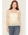 Image #1 - Cleo + Wolf Women's Solid Peplum Tank, Yellow, hi-res