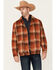 Image #1 - Cripple Creek Men's GPA Plaid Print Button-Down Coat, Rust, hi-res