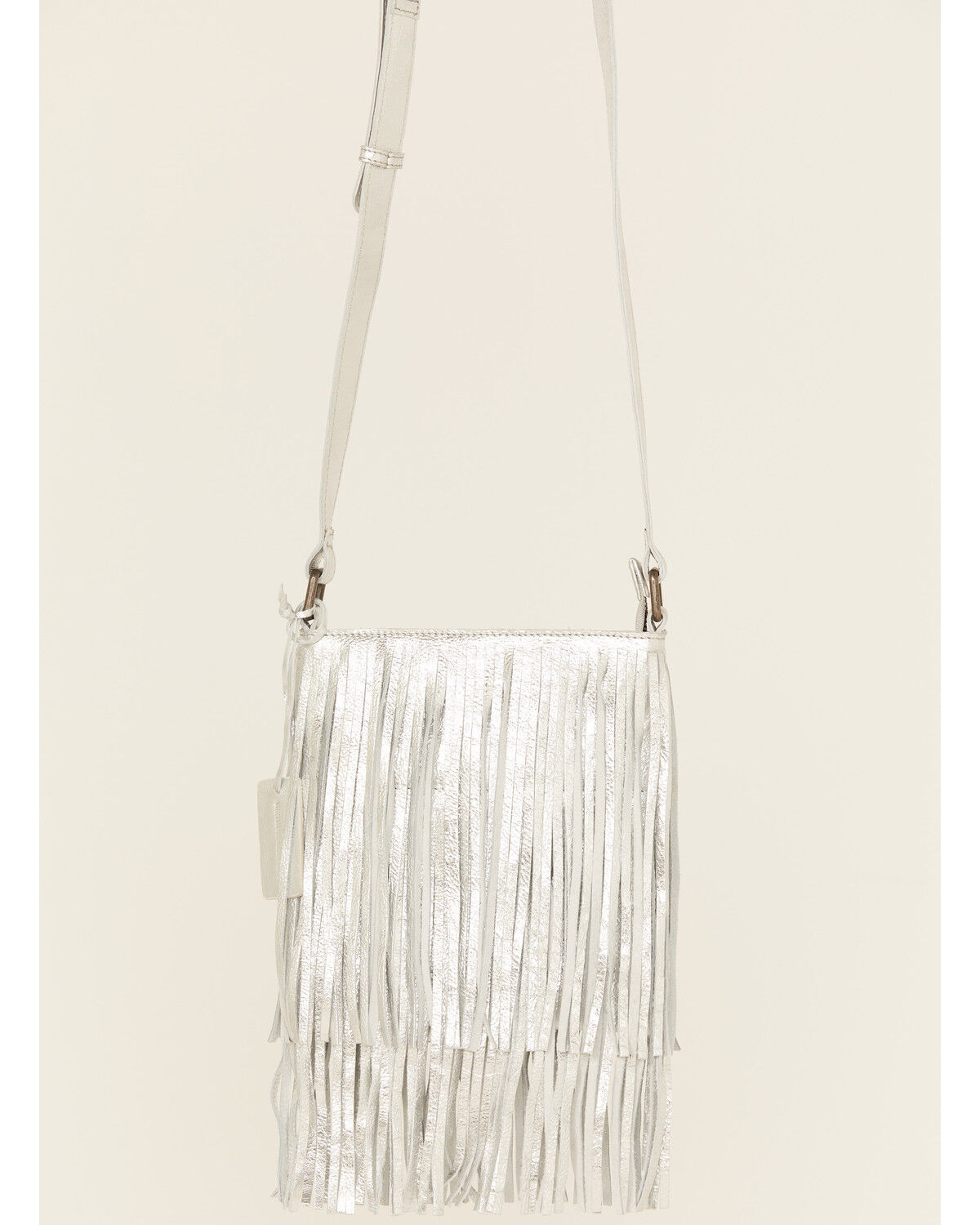 Image #3 - Idyllwind Women's Camarillo Metallic Fringe Suede Crossbody Bag, Silver, hi-res