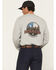 Image #1 - Benchmark FR Men's FR Houston Refining Long Sleeve Graphic Work T-Shirt, Light Grey, hi-res