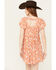 Image #4 - Sade & Sage Women's With Love Floral Mini Dress, Coral, hi-res