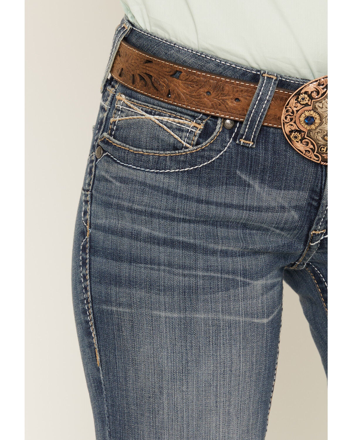 Image #2 - Ariat Women's Rainstorm Riding Jeans, Denim, hi-res