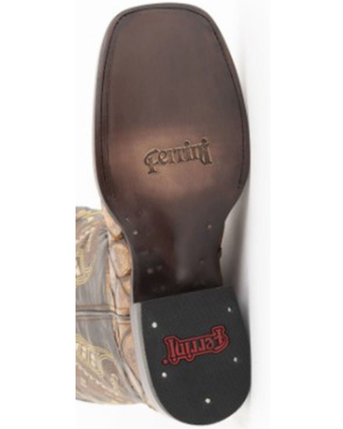 Image #6 - Ferrini Women's Bronco Western Boots - Square Toe, Dark Brown, hi-res