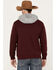 Image #4 - Hooey Men's Tundra Hooded Sweatshirt, Burgundy, hi-res