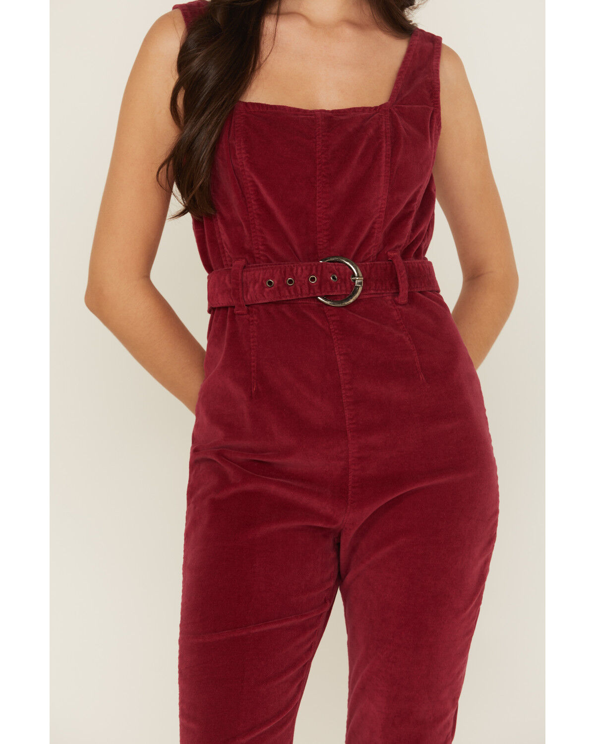 Image #3 - Free People Women's Party Starter Jumpsuit, Red, hi-res