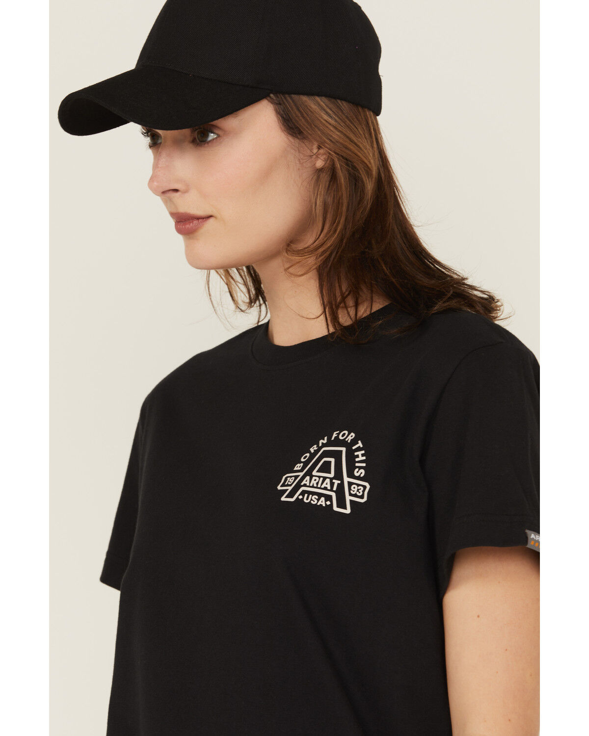 Image #3 - Ariat Women's Rebar Born For This Short Sleeve Graphic Work Tee, Black, hi-res