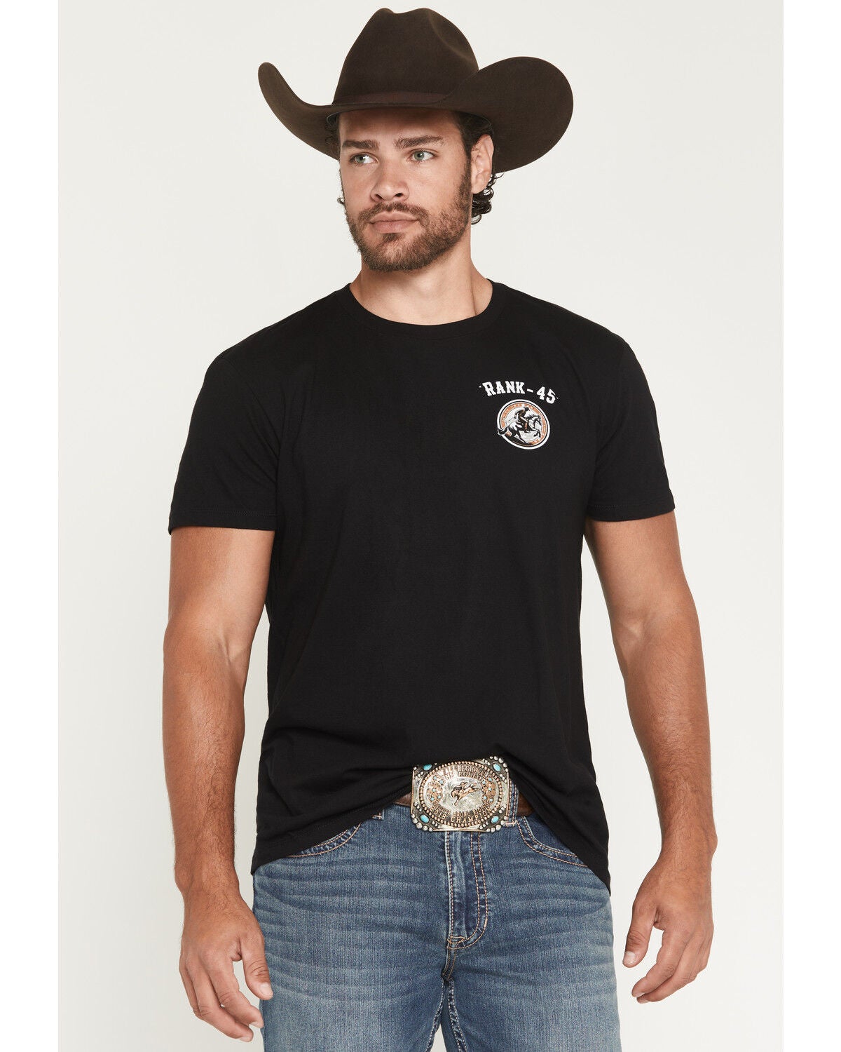 Image #2 - RANK 45&reg; Men's Bandana Square Short Sleeve Graphic T-Shirt, Black, hi-res