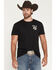 Image #2 - RANK 45&reg; Men's Bandana Square Short Sleeve Graphic T-Shirt, Black, hi-res
