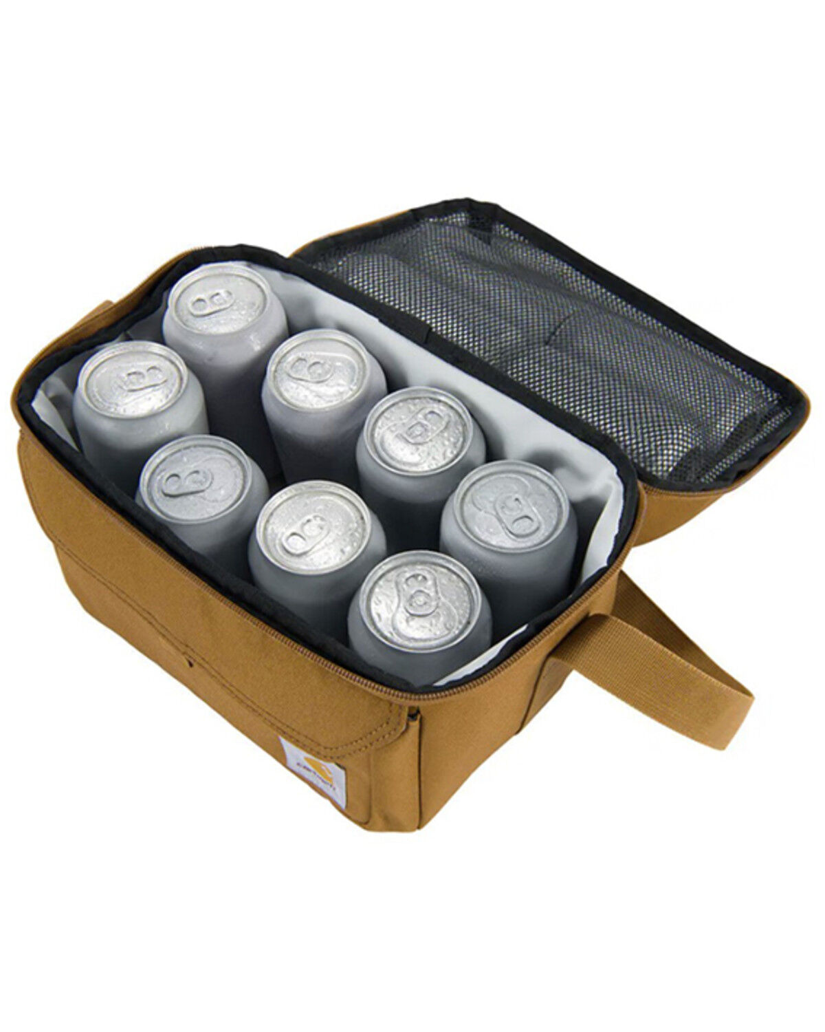Image #3 - Carhartt Insulated 12 Can Two Compartment Lunch Cooler, Brown, hi-res