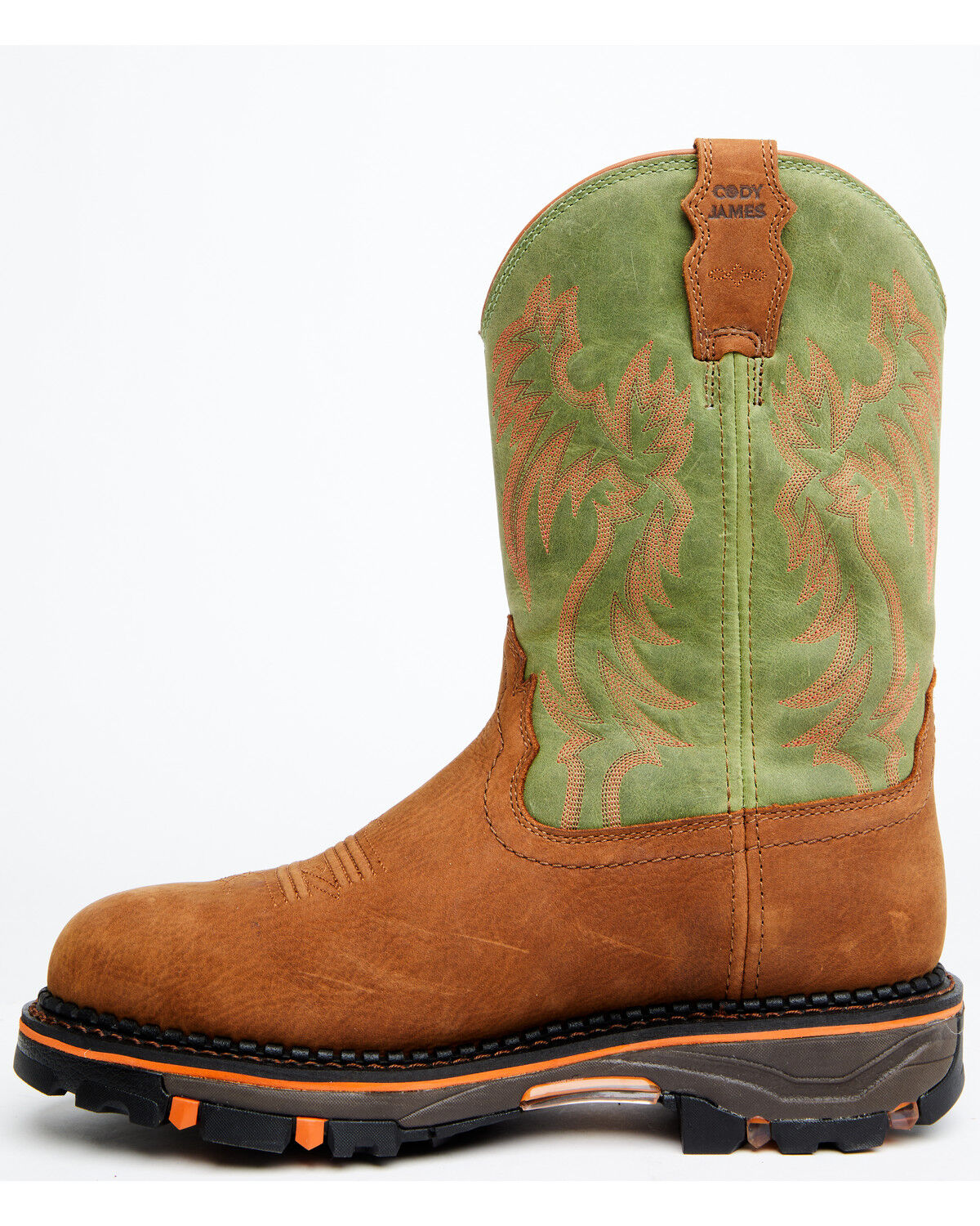 Image #3 - Cody James Men's Decimator 11" High Hopes Vibram Waterproof Work Boots - Composite Toe, Green, hi-res