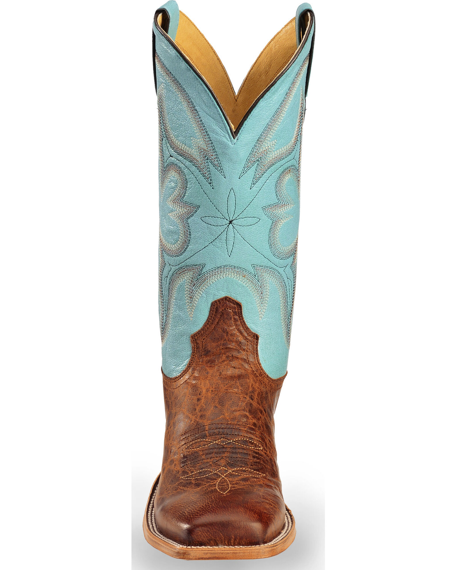 Image #4 - Tony Lama Men's Cabra Foot Western Boots - Square Toe, Honey, hi-res