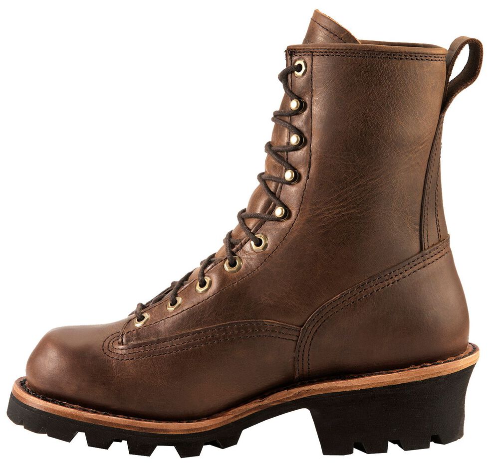 Chippewa Waterproof 8" Logger Boots - Plain Toe, Bay Apache, hi-res