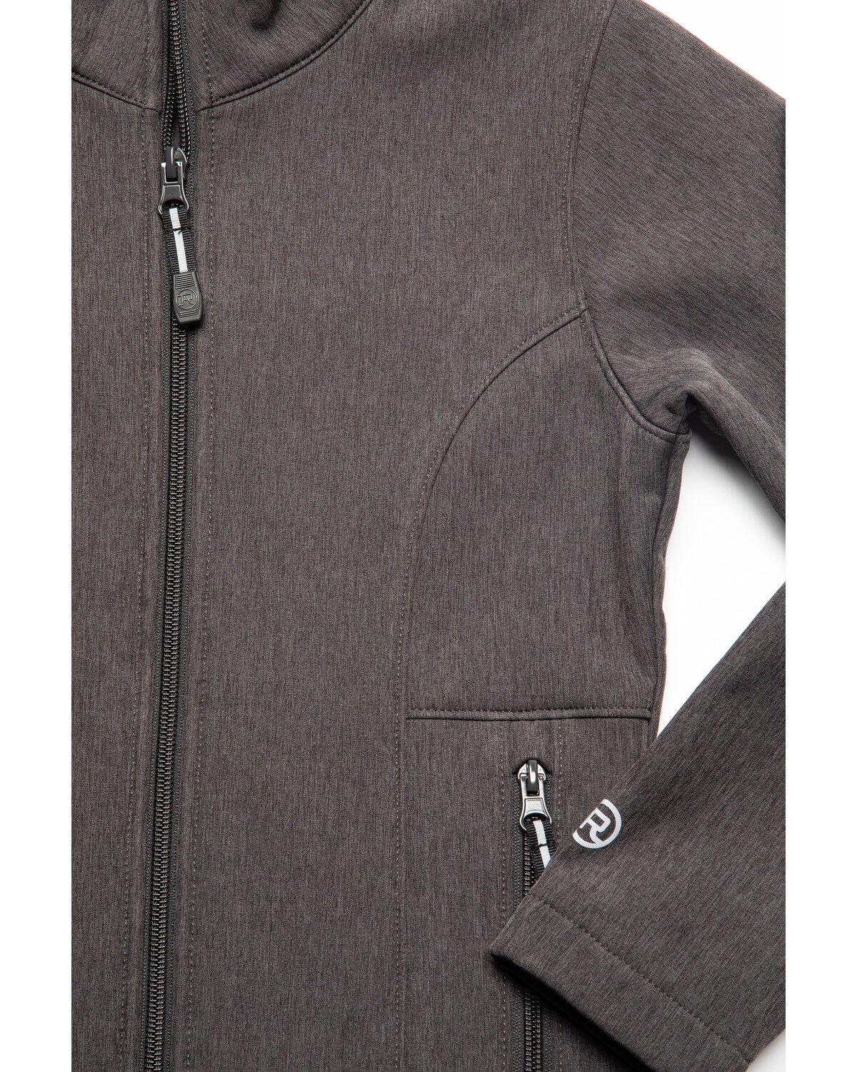 Image #2 - Roper Girls' Grey Softshell Fleece Jacket , , hi-res