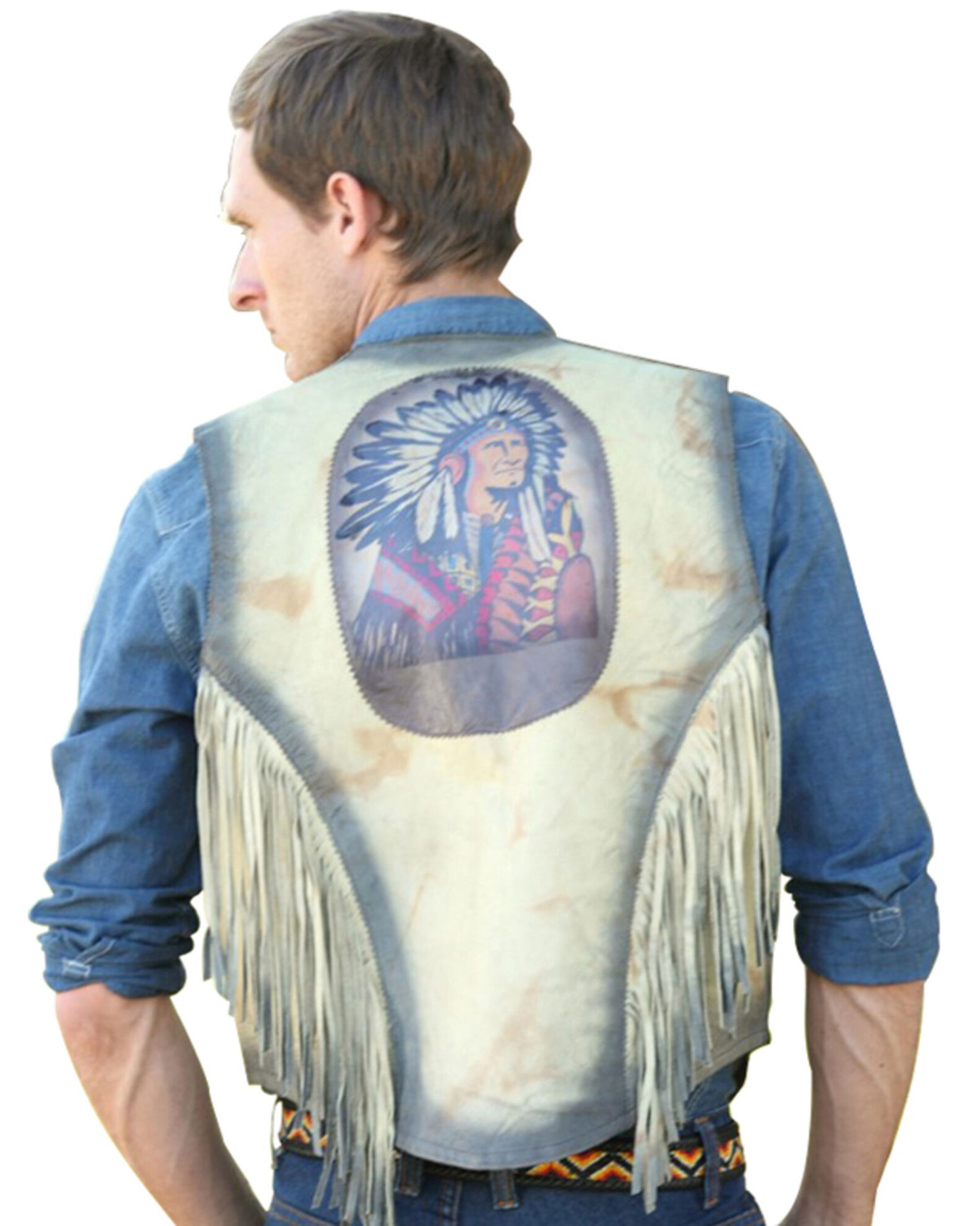 Indian leather vest discount