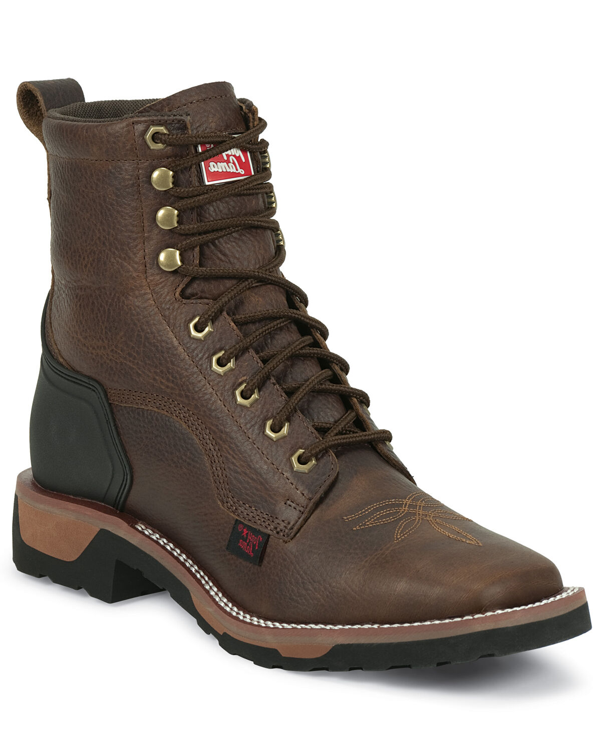 lace up square toe boots