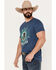 Image #2 - Cody James Men's Burst Short Sleeve Graphic T-Shirt, Navy, hi-res