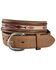 Image #1 - Tony Lama Men's Woven Leather Lace Belt, Bark, hi-res