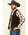 Image #4 - Roper Men's Suede Buckle Tie Vest, Brown, hi-res