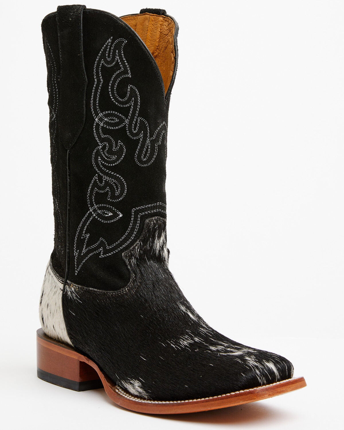 Cody James Men's Badlands Cowhide Western Boots - Broad Square Toe, Black, hi-res
