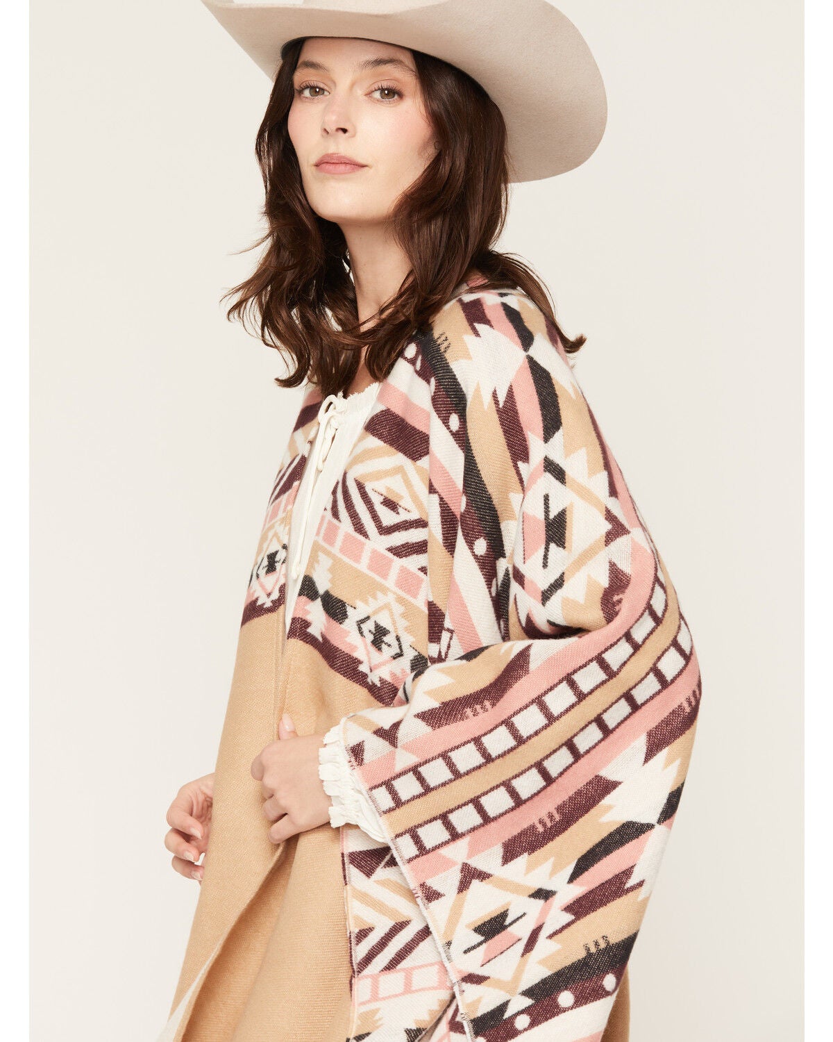 Image #2 - Idyllwind Women's Skylark Blanket Shawl, Khaki, hi-res