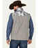 Image #4 - Hooey Men's Southwestern Print Softshell Vest, Grey, hi-res